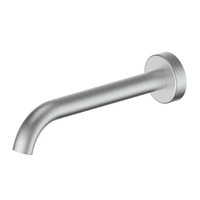 Greens Textura 190mm Bath Fixed Spout Brushed Stainless