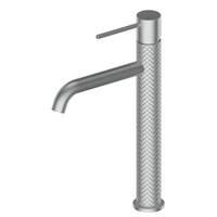 Greens Textura Tower Fixed Spout Basin Mixer Brushed Stainless
