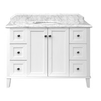 Turner Hastings Coventry 120x55 White Vanity With Marble Top & Under Counter Basin