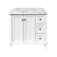 Turner Hastings Coventry 90x55 White Vanity With Real Marble Top & Under Counter Basin