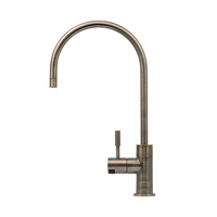 Puretec DFU270 Antique Brass Designer Faucet, High Loop, 1/4 Turn