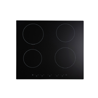Euro Appliances ECT600IN2 Ceran Glass Electric 60cm Black Induction Cooktop