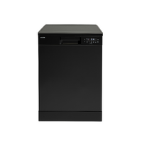 Euro Appliances EED614TBK 60cm Freestanding 14 Place Black Dishwasher