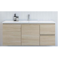 Timberline Nevada 1200mm Centre Bowl Wall Hung Vanity with Alpha Ceramic Top