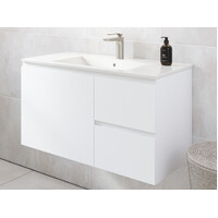 Timberline Nevada 750mm Centre Bowl Wall Hung Vanity With Alpha Ceramic Top