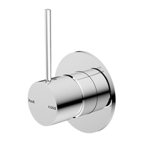 Nero Mecca Shower Mixer Handle Up 80mm Plate Chrome NR221909bCH