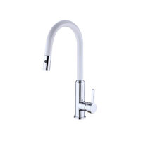 Nero NR231708CW Pearl Pull Out Sink Mixer With Vegie Spray Function Chrome White