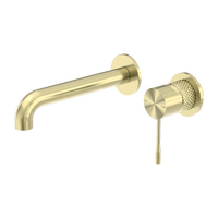 Opal Wall Basin/Bath Mixer Separate Back Plate 120/160/185/230/260mm Brushed Gold