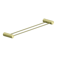 Nero Opal Double Towel Rail 600/800mm Brushed Gold