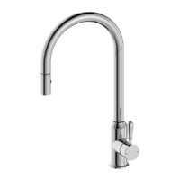 Nero York Pull Out Sink Mixer With Vegie Spray Function With Metal Lever Chrome NR69210802CH