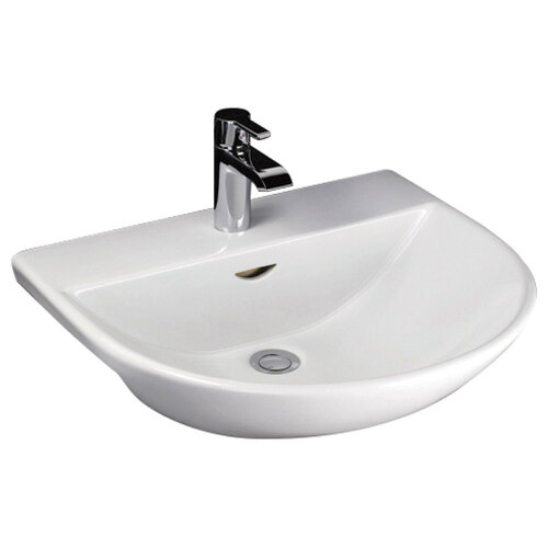 Fienza RAK Reserva Semi-Recessed 3 Tap Holes With Overflow Basin Gloss White