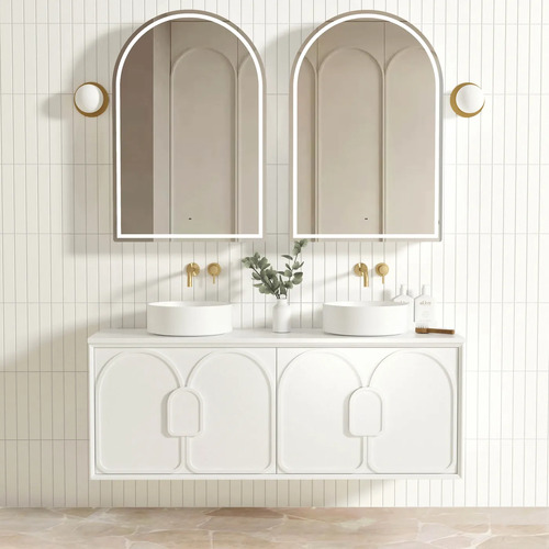 Otti Laguna LG1500W 1500mm Satin White Wall Hung Vanity Cabinet Only