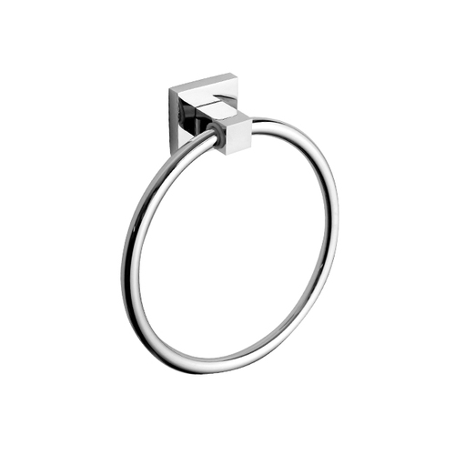 Linkware Lauren LR6009B Project Wall Mount Square Towel Ring Chrome