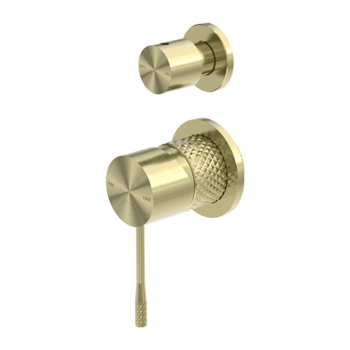 Nero Opal Shower Mixer With Diverter Separate Plate Brushed Gold NR251909eBG