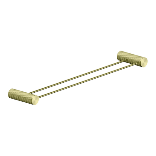 Nero NR2524dBG Opal Double Towel Rail 600mm Brushed Gold