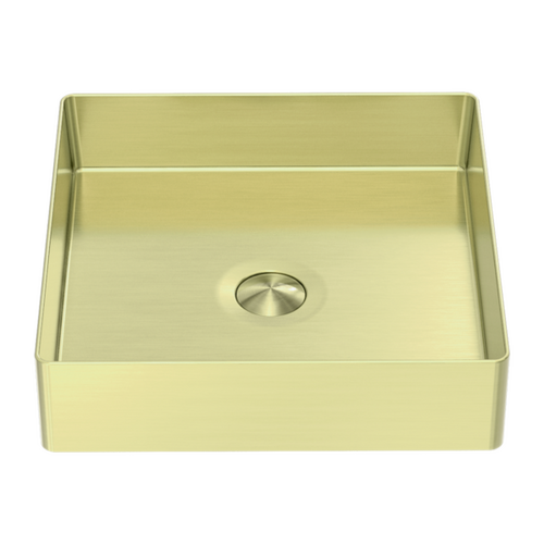 Nero NRB401SBG Opal Square 400mm Stainless Steel Basin Brushed Gold
