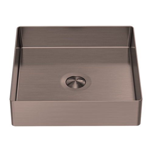 Nero NRB401SBZ Opal Square 400mm Stainless Steel Basin Brushed Bronze