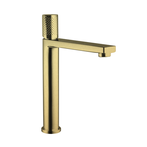 Linkware GABE T704BG Hight Rise Tall Fixed Spout Basin Mixer Brushed Gold